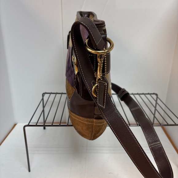 Vintage Y2K 3573 Coach Eva Holiday Patchwork Messenger Shoulder Handbag - Picture 2 of 8